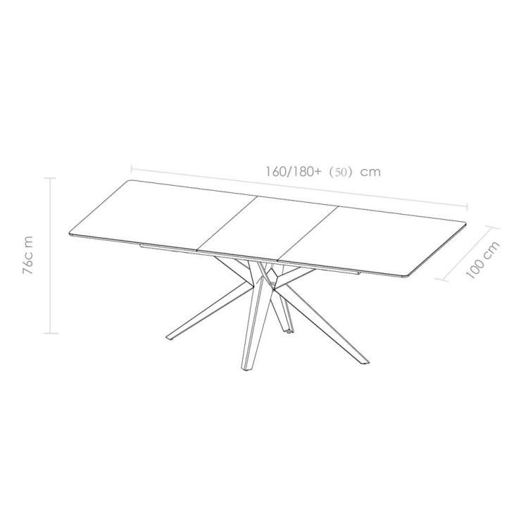 AZ-Tisch 160/210 Keramik