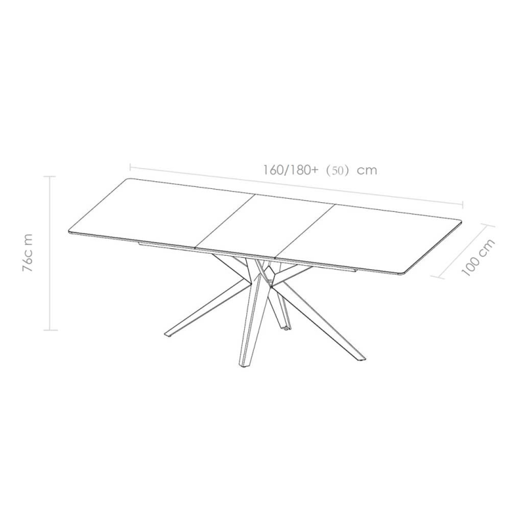 AZ-Tisch 160/210 Keramik, White