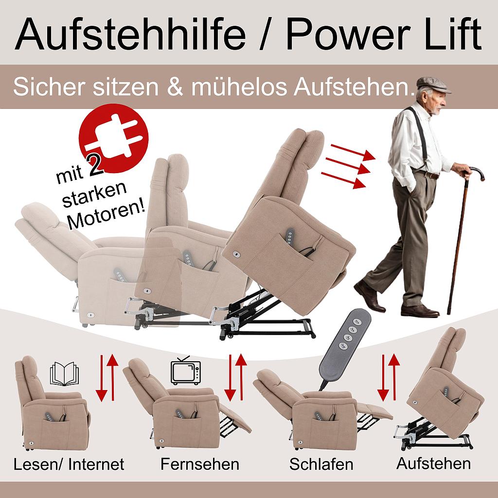 Phoenix, 2 Motoren +Lift/ VORZUGSTOFF Hab. taupe