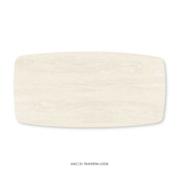 AZ-Tisch 180/230 Keramik, Travertin/ Champagner
