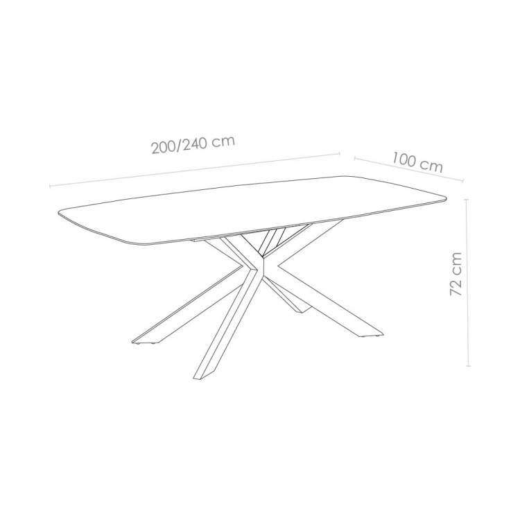 Maßtisch Spider 200+ Keramik 