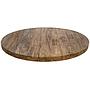 Natur-Tischplatte Altholz rund (grade Kante)