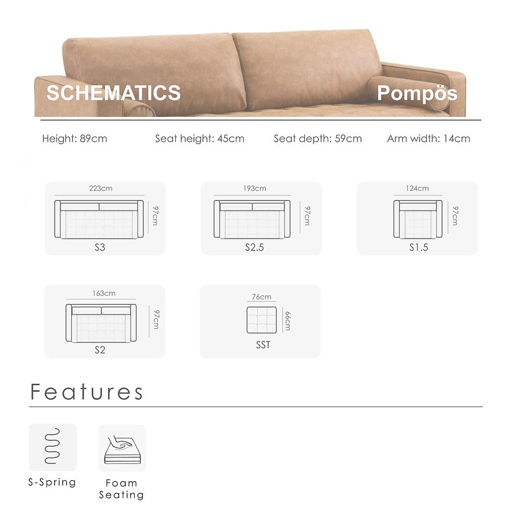 Med/ Pompös 3S+1,5S Mustard