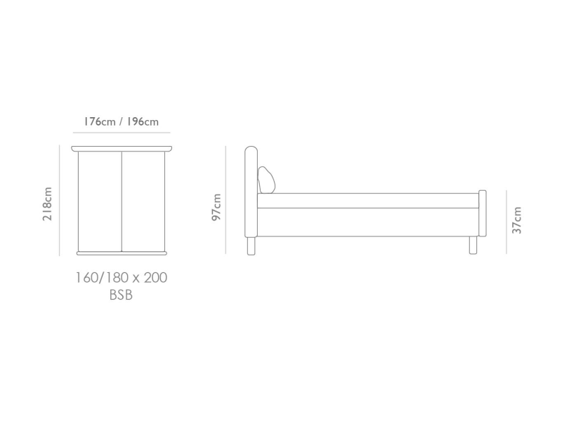 Tasca-Med 180 moss Fußteil