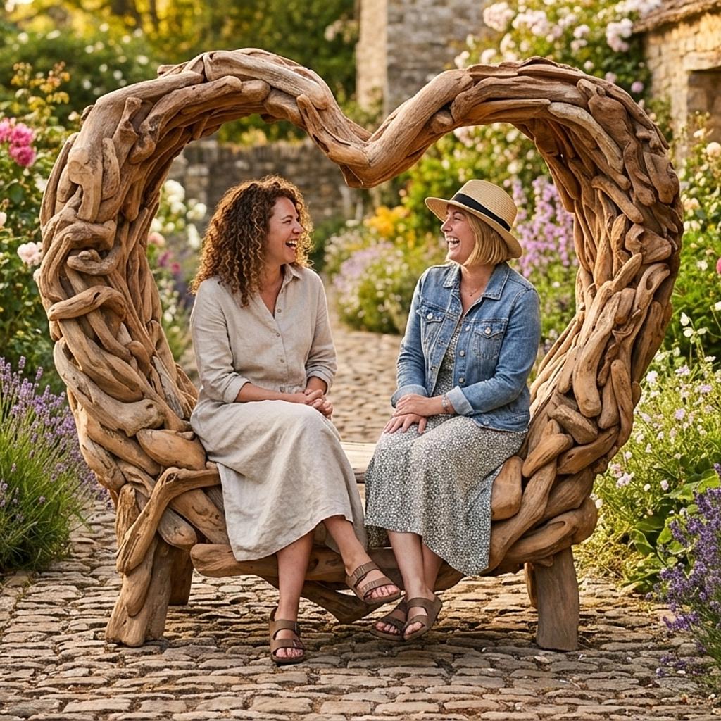 Willkommen-Bank XXL Wurzelholz