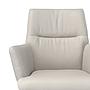 Saargau LEDER Creme/ Sitz Federkern