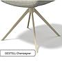 Floria-AL, beige Leder/ Sitz Federkern