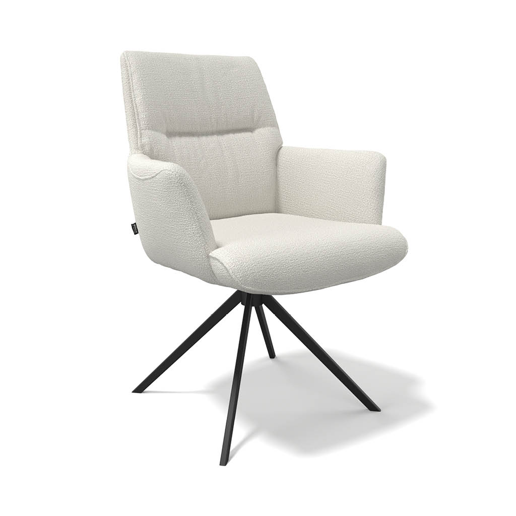 Floria-AL, beige Leder/ Sitz Federkern