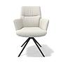 Floria-AL, beige Leder/ Sitz Federkern