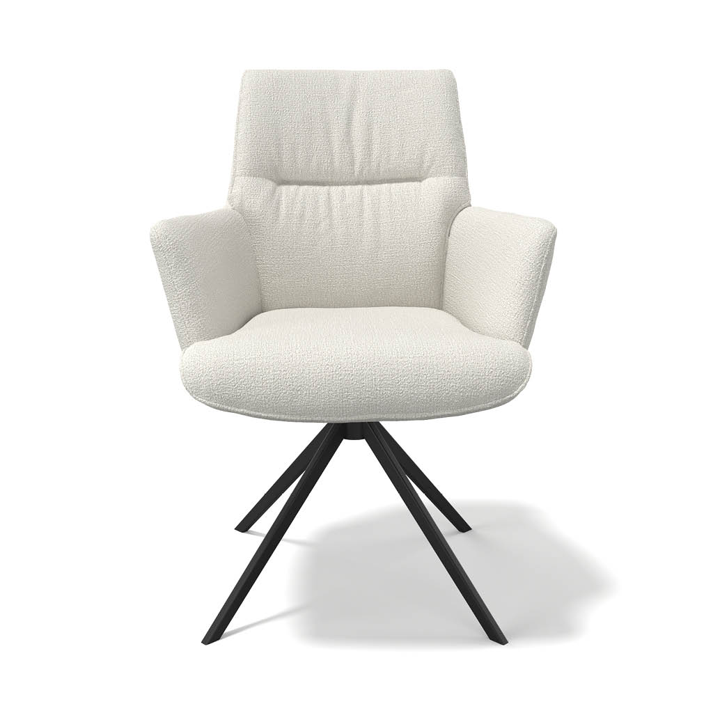 Floria-AL, beige Leder/ Sitz Federkern
