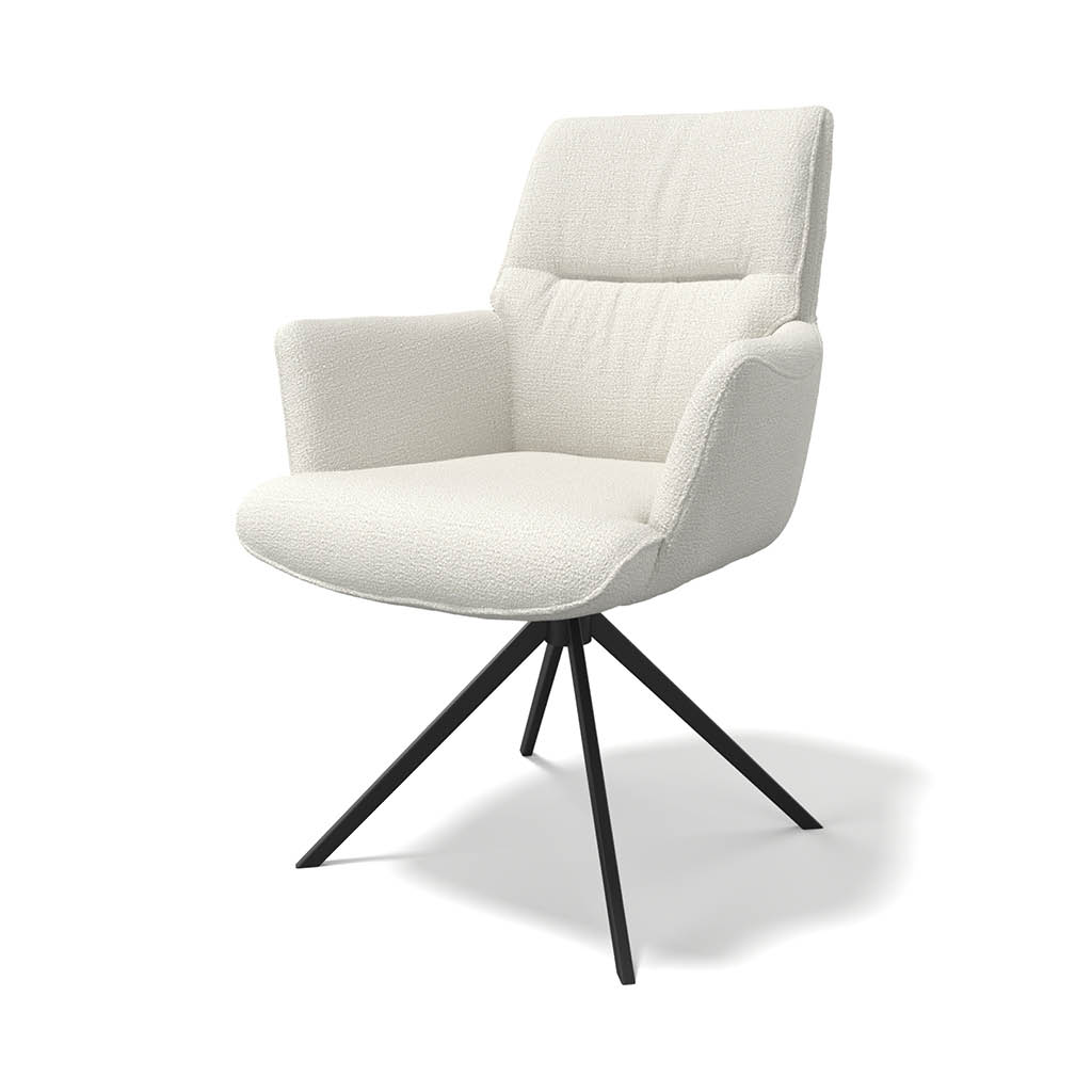 Floria-AL, beige Leder/ Sitz Federkern