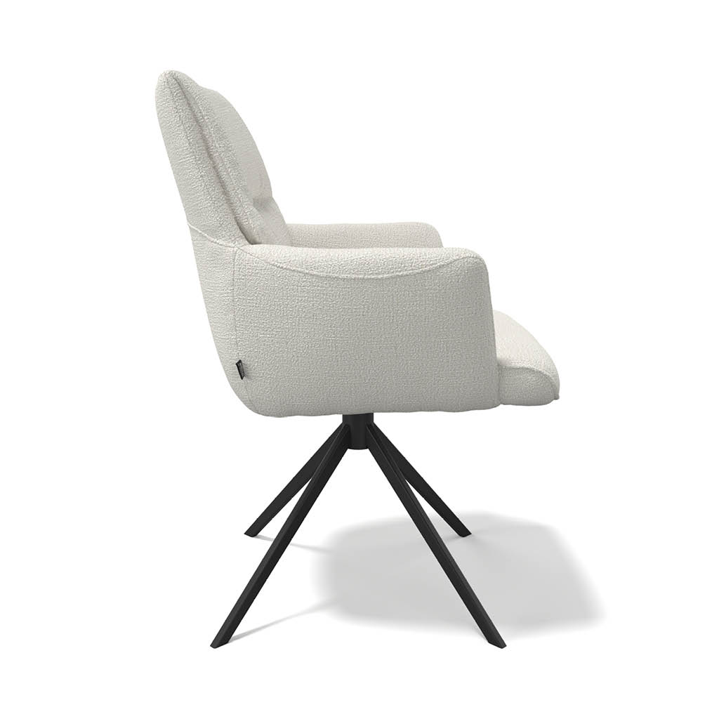 Floria-AL, beige Leder/ Sitz Federkern