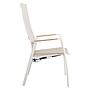 Dallas Pos.stuhl creme Teak-Arm