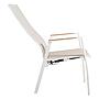 Dallas Pos.stuhl creme Teak-Arm