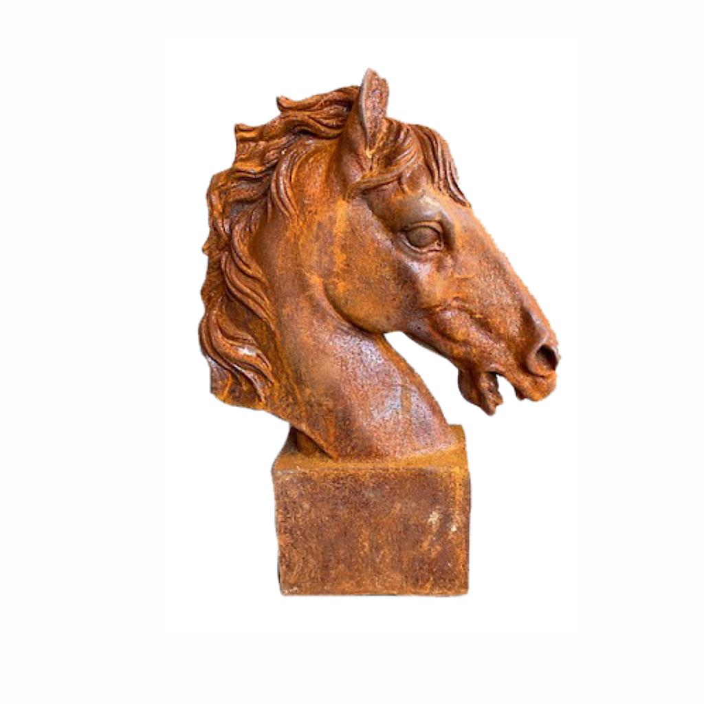 Gartenfigur Pferdekopf