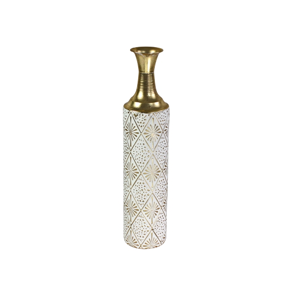 Vase 69cm, "Kairo" gold/weiß