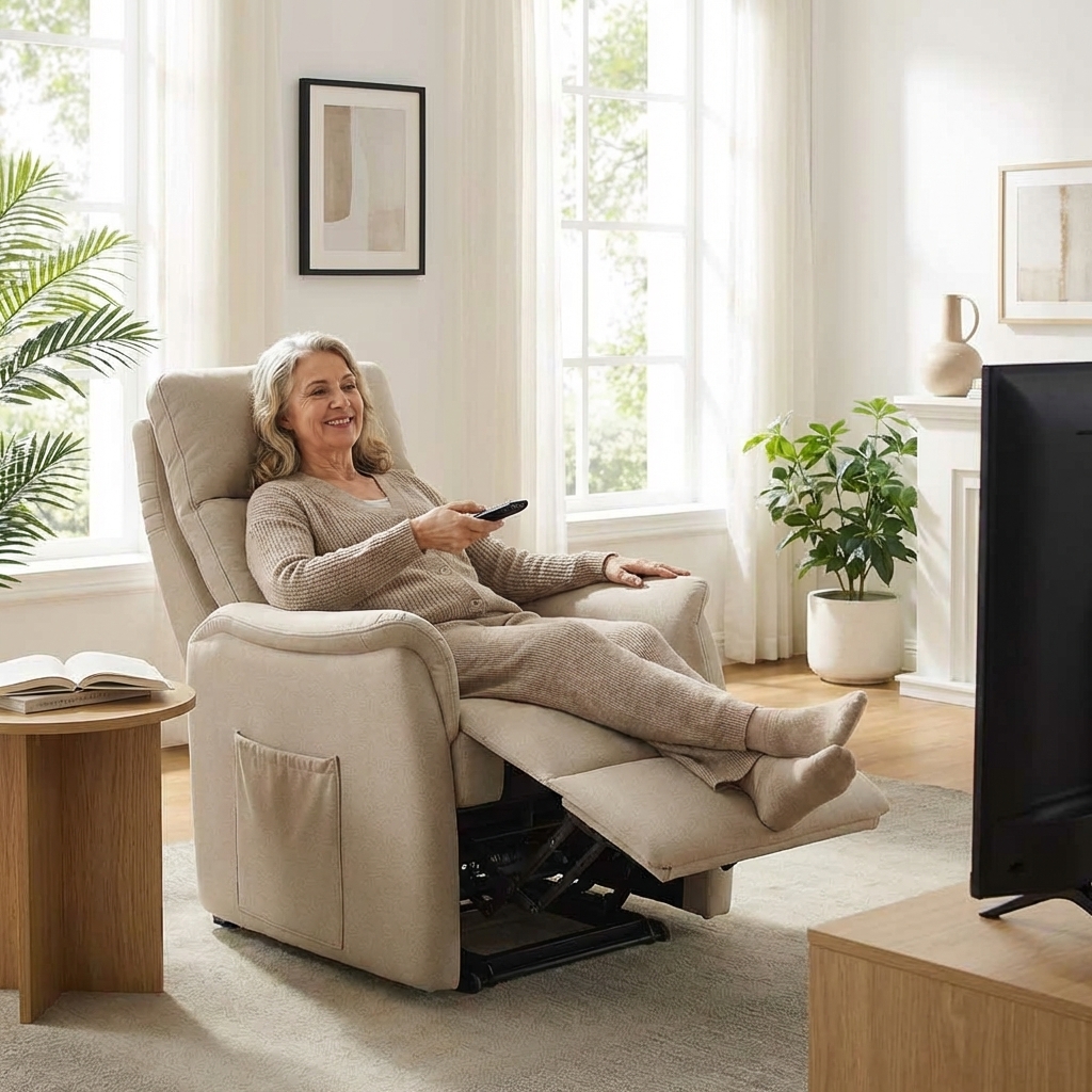 Phoenix, 2 Mot.+Lift/ VZ-Stoff Hab. Taupe