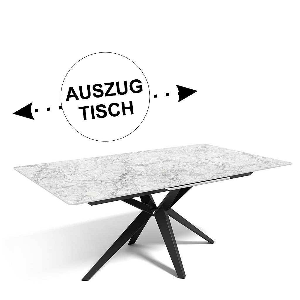 AZ-Tisch 160/210 Keramik WHITE