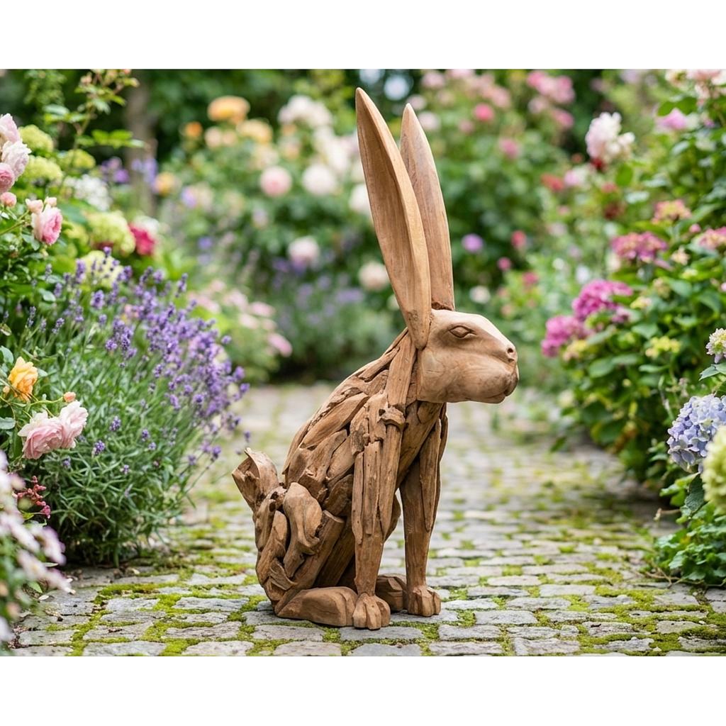 Osterhase 50cm, Wurzelholz