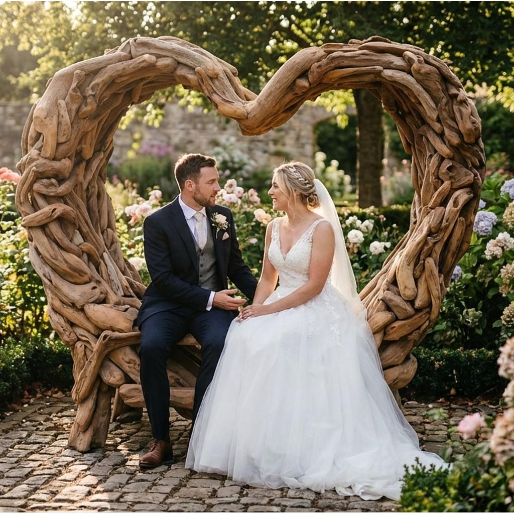 Willkommen-Bank XXL Wurzelholz