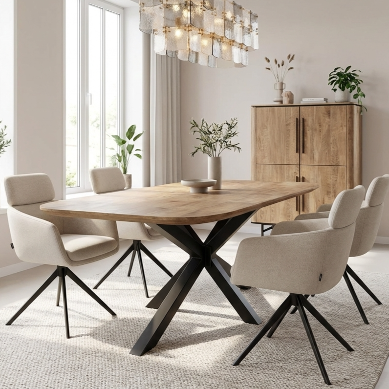 Maßtisch 200+ Reteak Malmö-1/ Bin