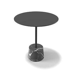 Beistelltisch Marmo Ø44 black