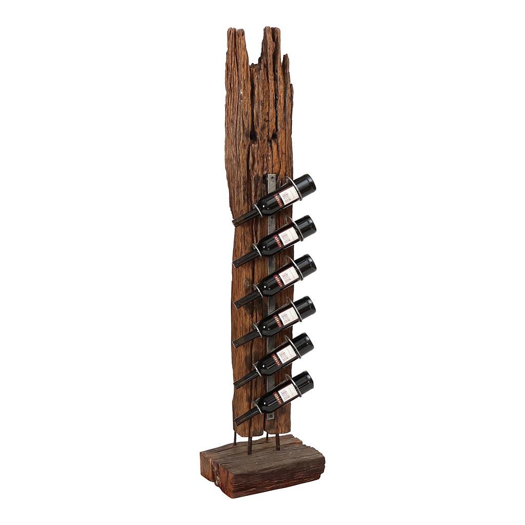 Flaschen-Skulptur 120cm Altholz