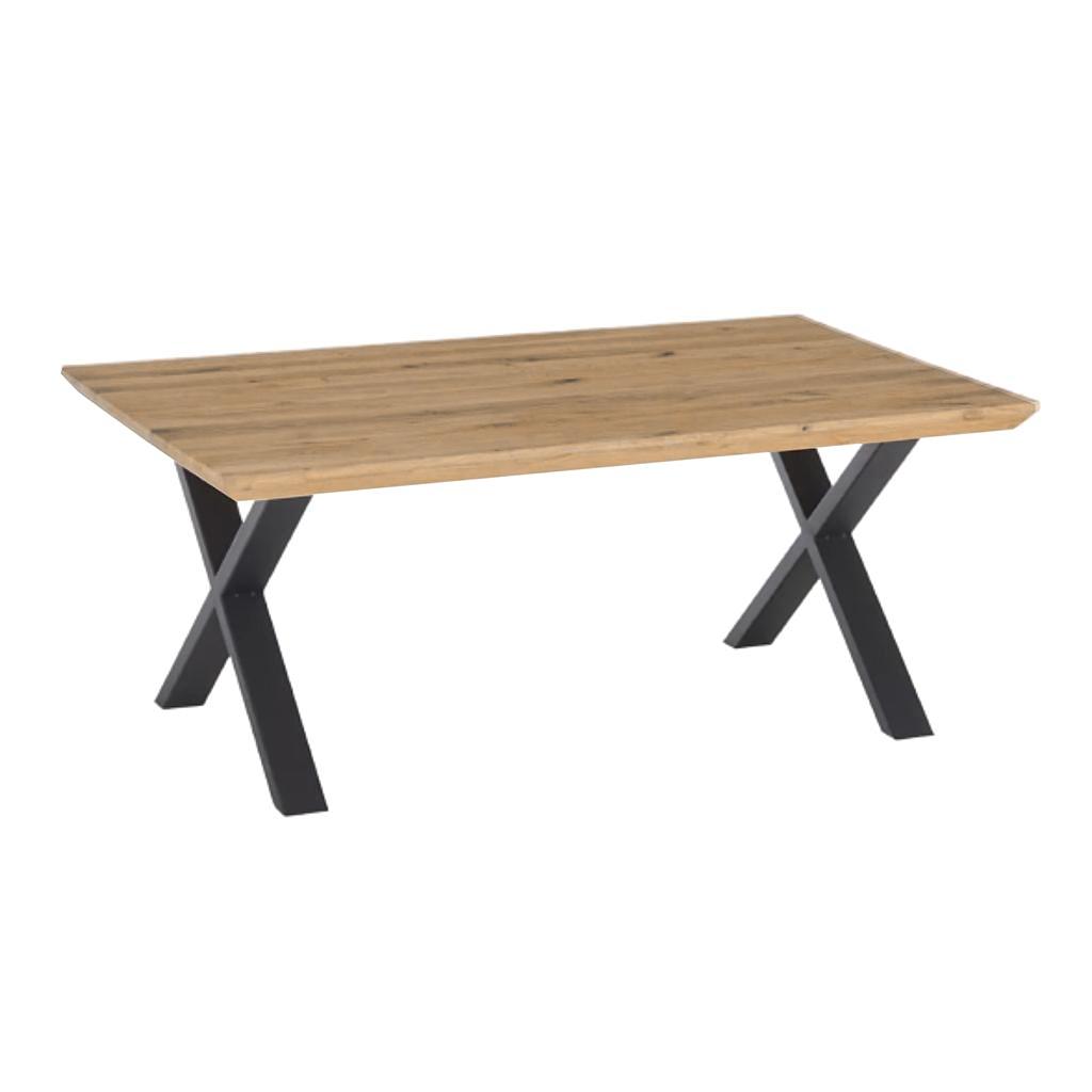 Bistrotisch-4, 110+, Eiche MBS Schrägkante+X