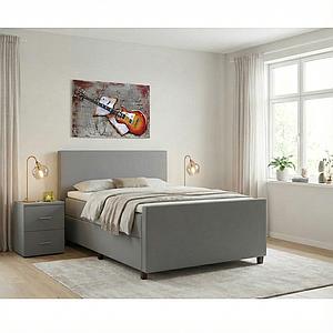 Wien-100 grau +Fußteil Werbekombi. 