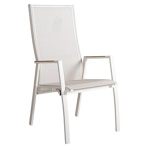 Dallas Pos.stuhl creme Teak-Arm