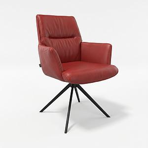 Flavia-AL, rot Leder/ Sitz Federkern