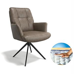 LEDER, Floria-AL taupe Sitz Federkern
