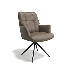 Leder, Floria-AL taupe Sitz Federkern